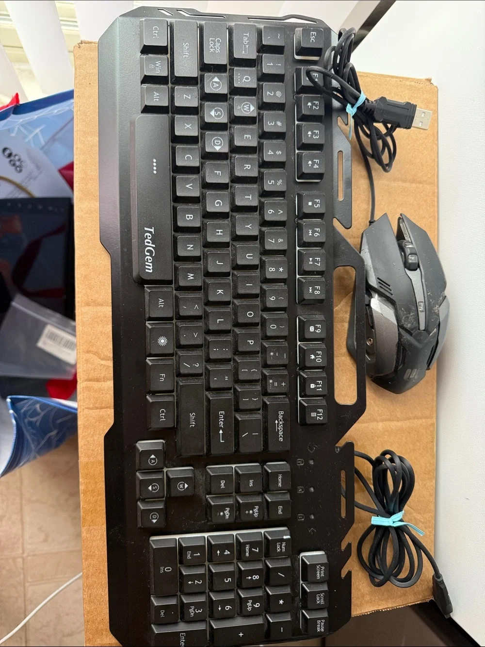 edge Black Wired Gaming Keyboard and Mouse Combo